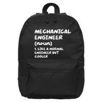 Mechanical Engineer Definition Funny Engineering 16 in Basic Backpack