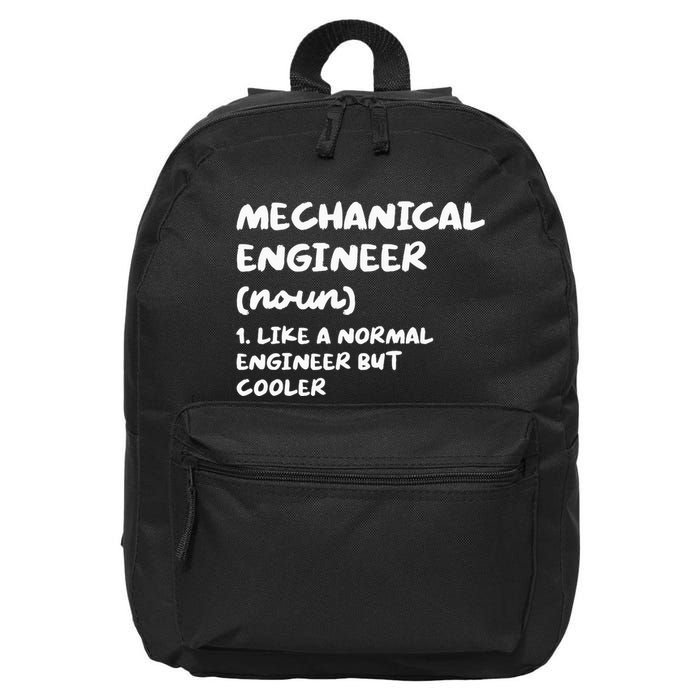 Mechanical Engineer Definition Funny Engineering 16 in Basic Backpack