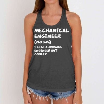 Mechanical Engineer Definition Funny Engineering Women's Knotted Racerback Tank