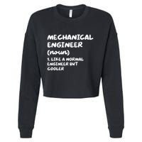 Mechanical Engineer Definition Funny Engineering Cropped Pullover Crew