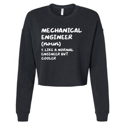 Mechanical Engineer Definition Funny Engineering Cropped Pullover Crew