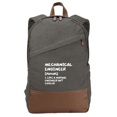 Mechanical Engineer Definition Funny Engineering Cotton Canvas Backpack