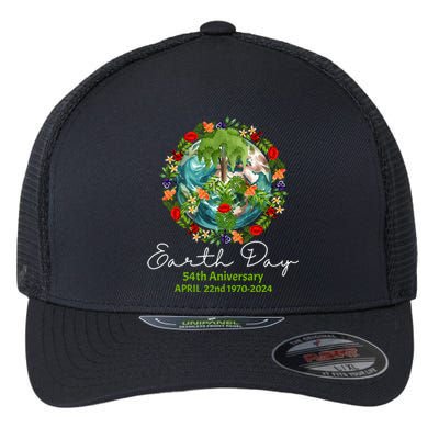 Mother Earth Day 54th Anniversary 1970 2024 Save Planet Flexfit Unipanel Trucker Cap