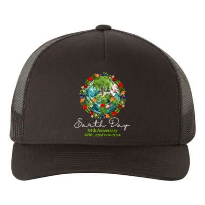 Mother Earth Day 54th Anniversary 1970 2024 Save Planet Yupoong Adult 5-Panel Trucker Hat