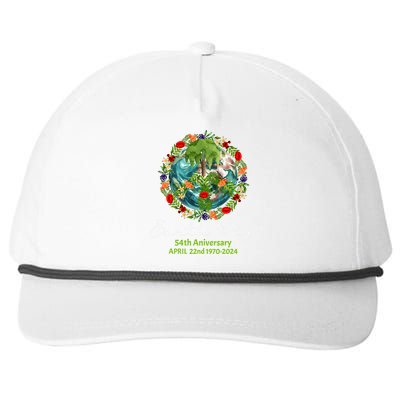 Mother Earth Day 54th Anniversary 1970 2024 Save Planet Snapback Five-Panel Rope Hat