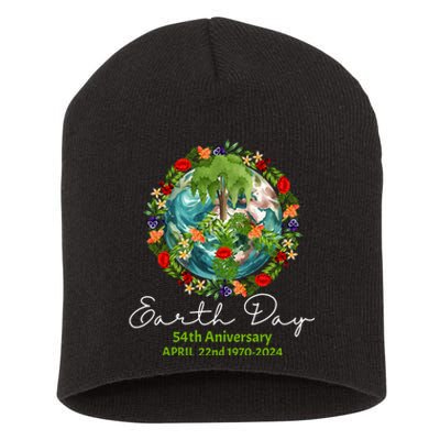 Mother Earth Day 54th Anniversary 1970 2024 Save Planet Short Acrylic Beanie