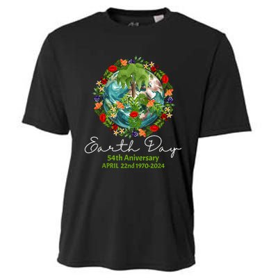 Mother Earth Day 54th Anniversary 1970 2024 Save Planet Cooling Performance Crew T-Shirt