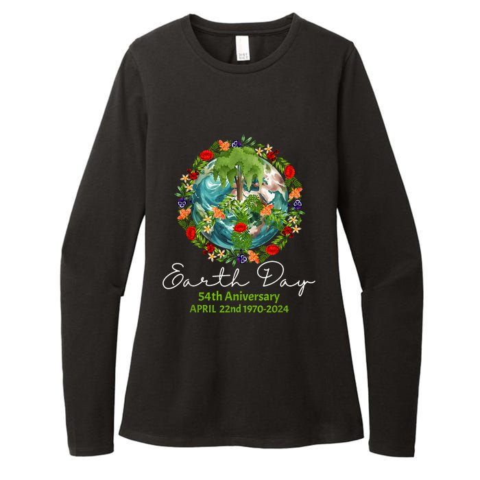 Mother Earth Day 54th Anniversary 1970 2024 Save Planet Womens CVC Long Sleeve Shirt