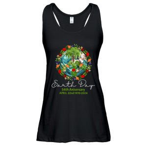 Mother Earth Day 54th Anniversary 1970 2024 Save Planet Ladies Essential Flowy Tank