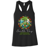 Mother Earth Day 54th Anniversary 1970 2024 Save Planet Women's Racerback Tank