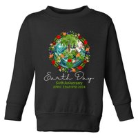 Mother Earth Day 54th Anniversary 1970 2024 Save Planet Toddler Sweatshirt