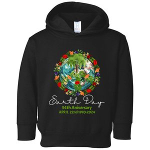 Mother Earth Day 54th Anniversary 1970 2024 Save Planet Toddler Hoodie