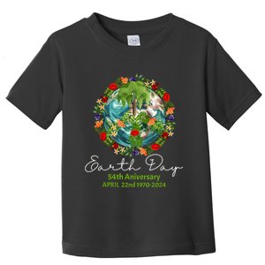 Mother Earth Day 54th Anniversary 1970 2024 Save Planet Toddler T-Shirt