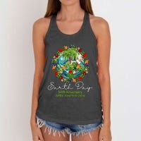 Mother Earth Day 54th Anniversary 1970 2024 Save Planet Women's Knotted Racerback Tank