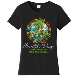 Mother Earth Day 54th Anniversary 1970 2024 Save Planet Women's T-Shirt