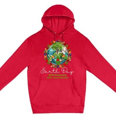 Mother Earth Day 54th Anniversary 1970 2024 Save Planet Premium Pullover Hoodie