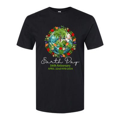 Mother Earth Day 54th Anniversary 1970 2024 Save Planet Softstyle® CVC T-Shirt