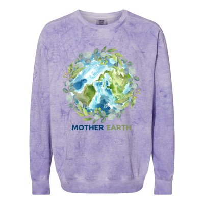 Mother Earth Day Planet April 22 Earth Day Great Gift Colorblast Crewneck Sweatshirt