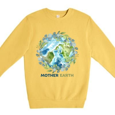 Mother Earth Day Planet April 22 Earth Day Great Gift Premium Crewneck Sweatshirt