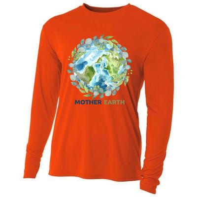 Mother Earth Day Planet April 22 Earth Day Great Gift Cooling Performance Long Sleeve Crew