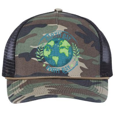 Make Every Day Earth Day Environmental Climate Awareness Retro Rope Trucker Hat Cap