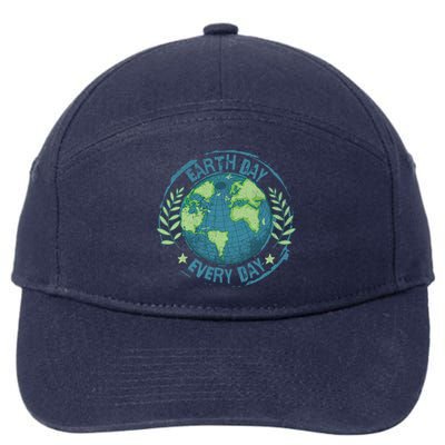 Make Every Day Earth Day Environmental Climate Awareness 7-Panel Snapback Hat