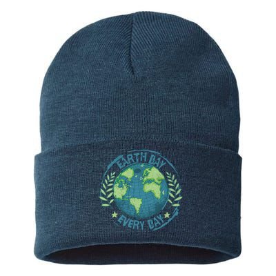 Make Every Day Earth Day Environmental Climate Awareness Sustainable Knit Beanie