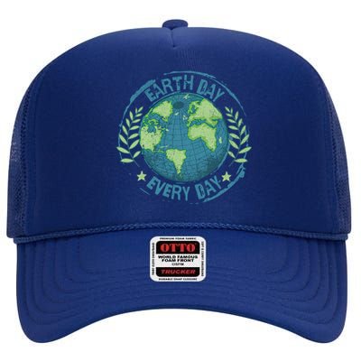 Make Every Day Earth Day Environmental Climate Awareness High Crown Mesh Back Trucker Hat