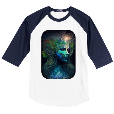 Mother Earth Day Love Surreal Abstract Art Of A Gift Baseball Sleeve Shirt