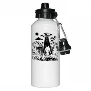 Moth Elf Dog Bigfoot Alien Loch Ness Cryptid Creature Gift Aluminum Water Bottle