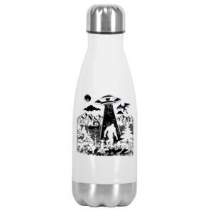 Moth Elf Dog Bigfoot Alien Loch Ness Cryptid Creature Gift Stainless Steel Insulated Water Bottle