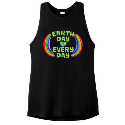 Make Every Day Earth Day Save The Planet Environmental Ladies PosiCharge Tri-Blend Wicking Tank