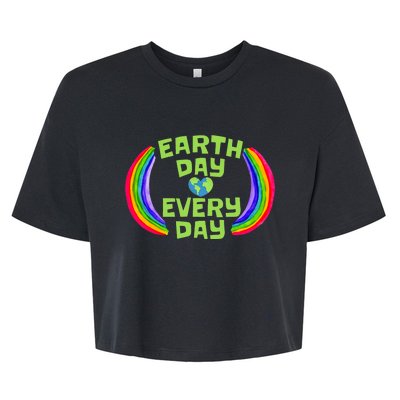 Make Every Day Earth Day Save The Planet Environmental Bella+Canvas Jersey Crop Tee