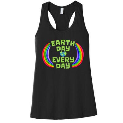 Make Every Day Earth Day Save The Planet Environmental Women's Racerback Tank