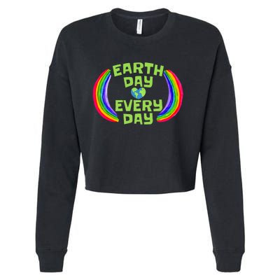 Make Every Day Earth Day Save The Planet Environmental Cropped Pullover Crew