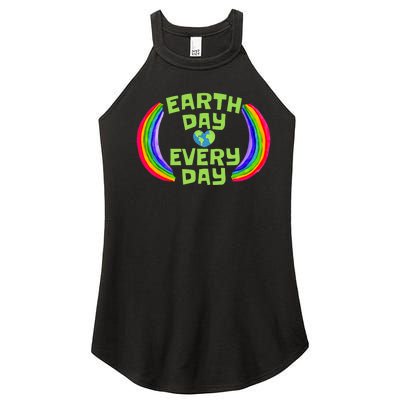 Make Every Day Earth Day Save The Planet Environmental Women’s Perfect Tri Rocker Tank