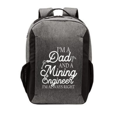Mining Engineer Dad Funny Mining Engineering Dad Outfit Gift Vector Backpack
