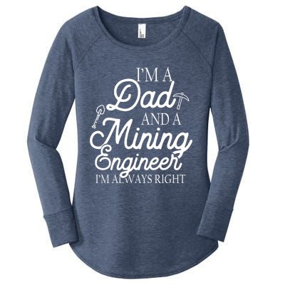 Mining Engineer Dad Funny Mining Engineering Dad Outfit Gift Women's Perfect Tri Tunic Long Sleeve Shirt