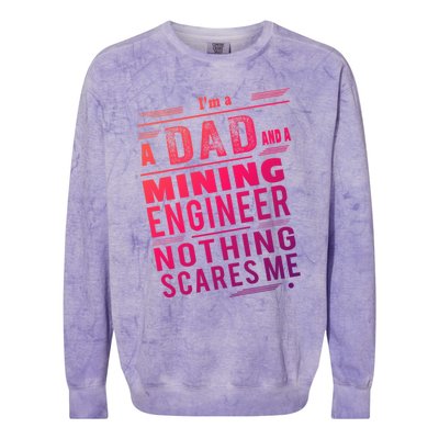 Mining Engineer Dad Gift Colorblast Crewneck Sweatshirt