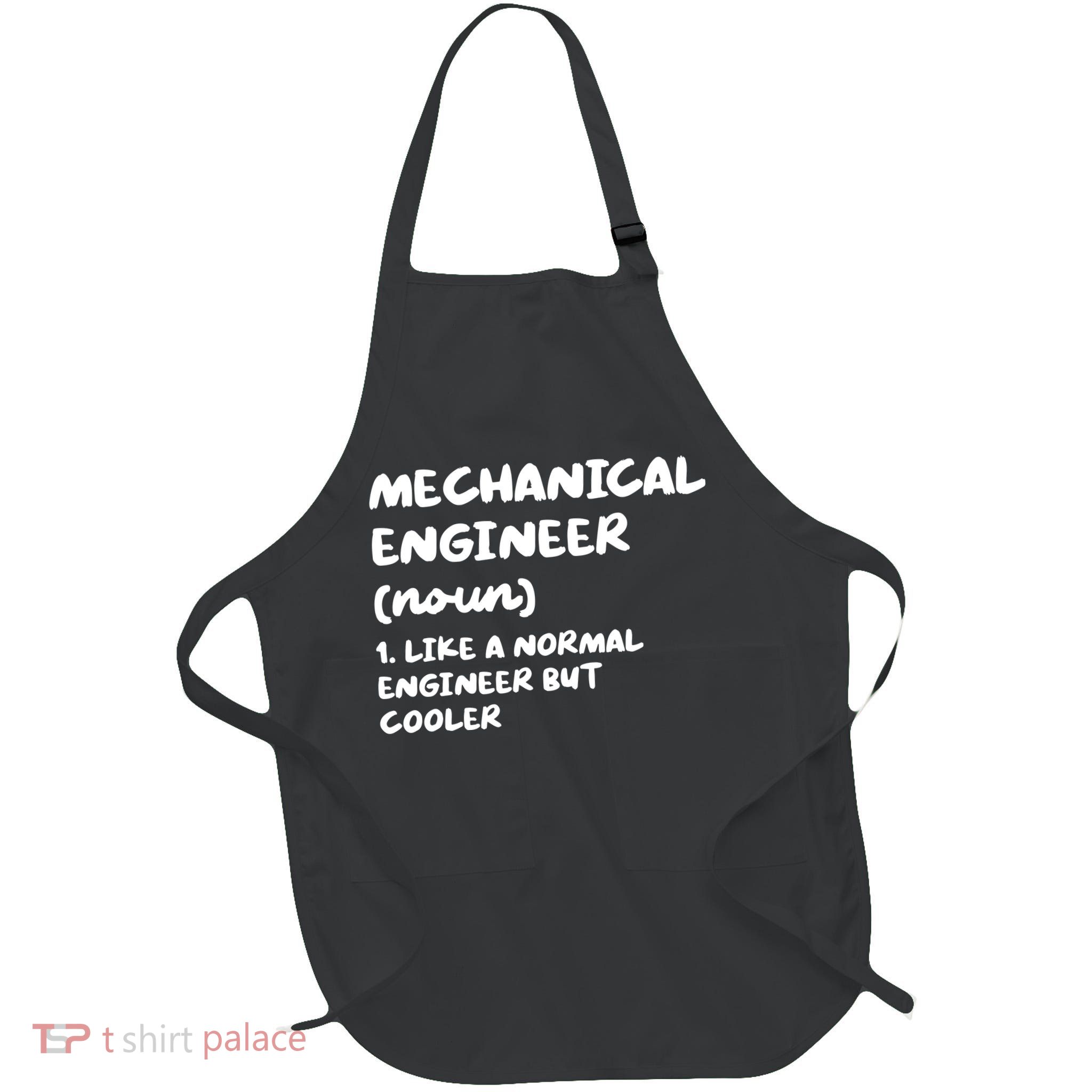 Mechanical Engineer Definition Funny Engineering Full-Length Apron With Pockets