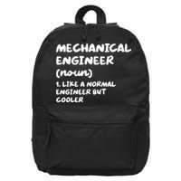 Mechanical Engineer Definition Funny Engineering 16 in Basic Backpack