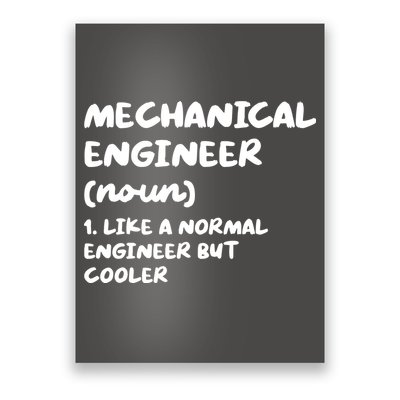 Mechanical Engineer Definition Funny Engineering Poster