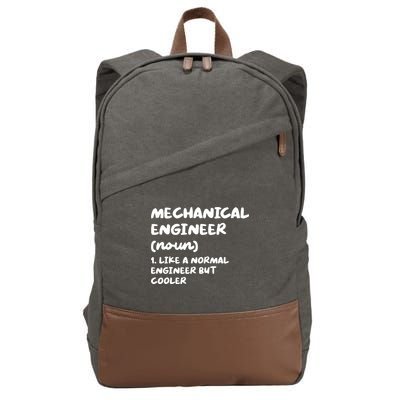 Mechanical Engineer Definition Funny Engineering Cotton Canvas Backpack