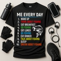 Me Every Day Funny Fishing For Men Fisherman Cooling Performance Crew T-Shirt