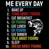 Me Every Day Funny Fishing For Men Fisherman Cooling Performance Crew T-Shirt