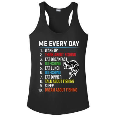 Me Every Day Funny Fishing For Men Fisherman Ladies PosiCharge Competitor Racerback Tank