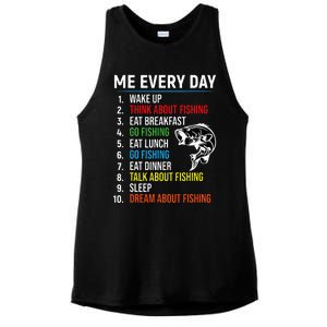 Me Every Day Funny Fishing For Fisherman  Ladies PosiCharge Tri-Blend Wicking Tank