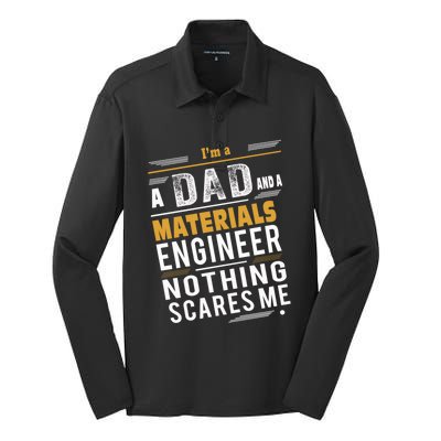 Materials Engineer Dad Cute Gift Silk Touch Performance Long Sleeve Polo