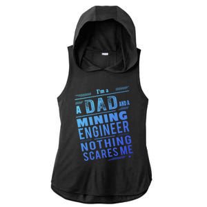 Mining Engineer Dad Gift Ladies PosiCharge Tri-Blend Wicking Draft Hoodie Tank