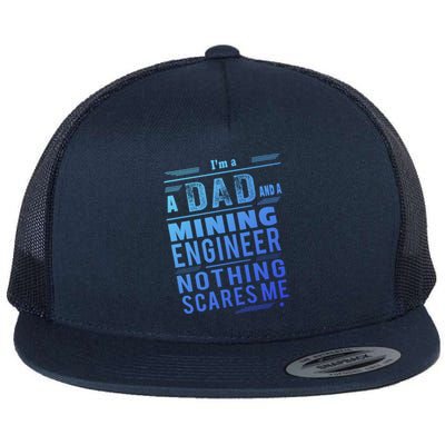 Mining Engineer Dad Gift Flat Bill Trucker Hat